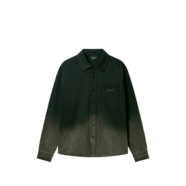 アクセルアリガト メンズ ティーシャツ トップス キロカロリー button embroidered shirt Black