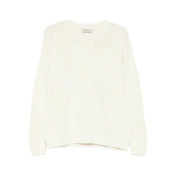 ブルーノマネッティ レディース 編み物\u0026スウェーター アウター Open-work sweater  White