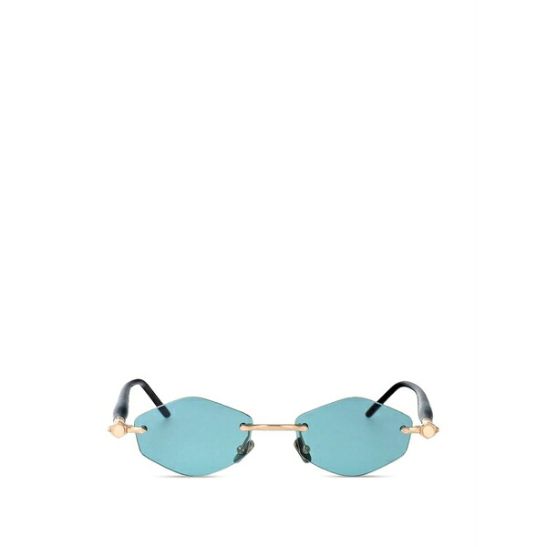 クボラウム メンズ サングラス・アイウェア 付属物 Geometric-frame rimless sunglasses Blue