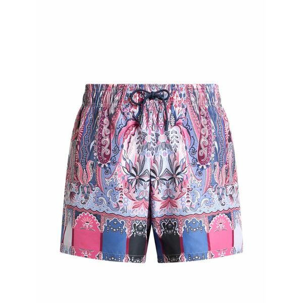エトロ メンズ 心地好いズボン下 ボトムス Floral paisley-print swim shorts Pink