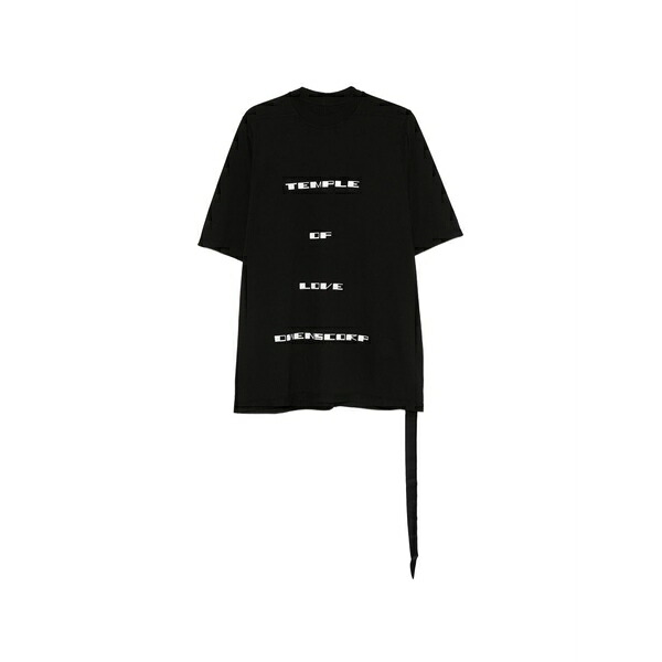 リックオウエンス レディース ティーシャツ トップス Print t-shirt Black