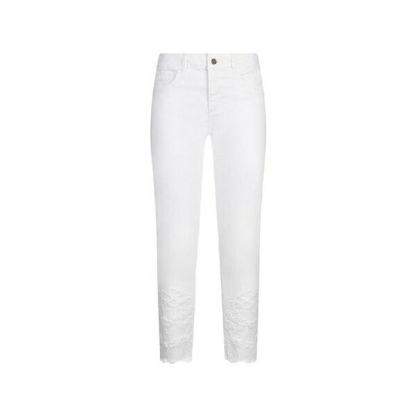 リュージョー レディース ジーンズズボン下 ボトムス Broderie-anglaise jeans White