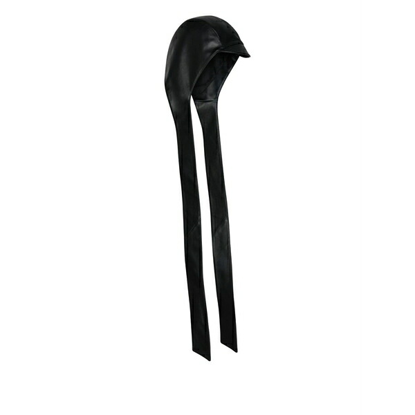 ジャン極点 ゴルチエ レディース かぶり笠 添え物 Leather hood Black