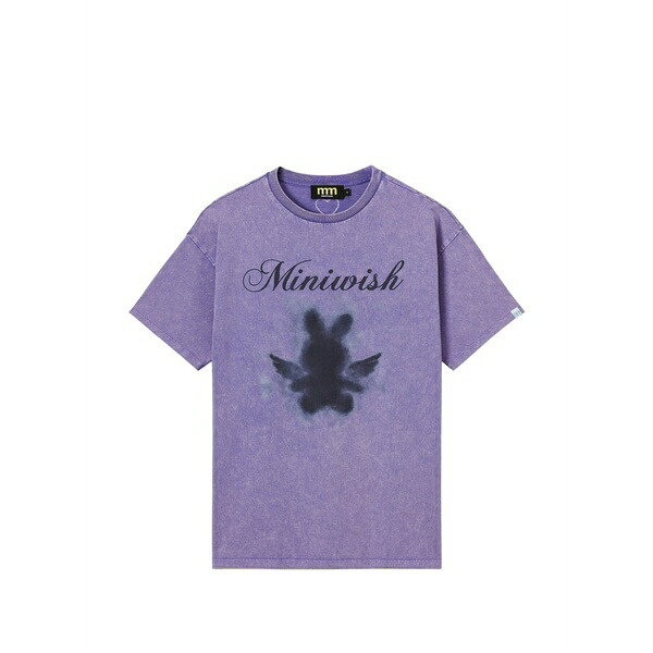 ミニ皮膚軟化剤 レディース プルオーバー トップス Short-sleeve crew-neck t-shirt Purple