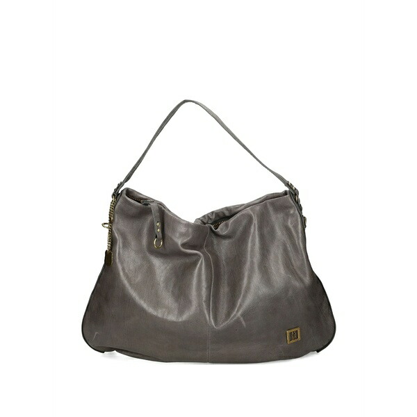 エーエス98 レディース ショルダーバッグ 御徒面子 Chain-detail leather shoulder bag Grey