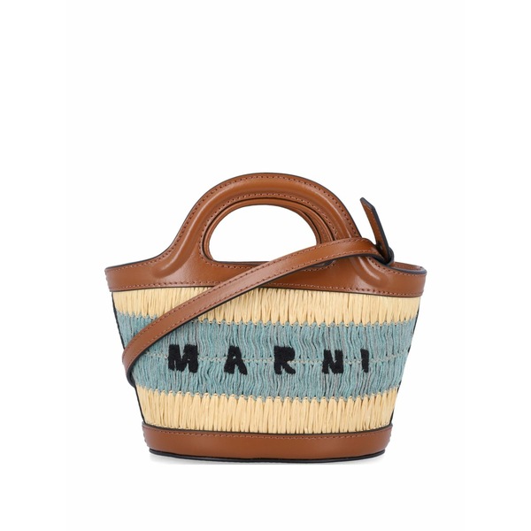 マルニ レディース トートバッグ 御徒面子 Tropicalia mini tote bag Brown