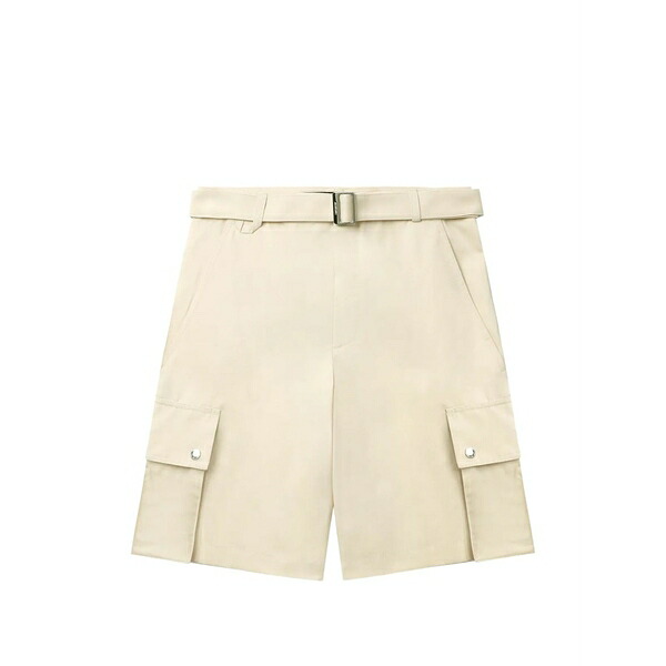 ジャクエムス メンズ 心地よいズボン下 ボトムス Belted cargo shorts Neutrals