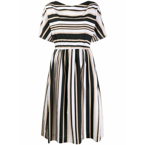 羊毛 一財産 レディース 衣裳 トップス Scully stripe MIDI dress Black