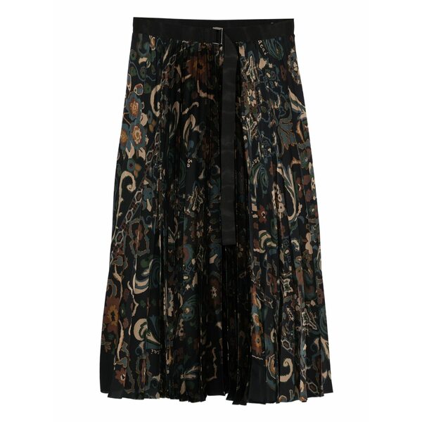 サカイ レディース スコート ボトムス Pleated paisley print skirt Blue