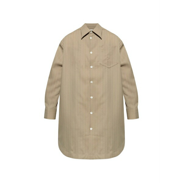 意中の女 レディース 衣裳 トップス Pinstripe shirt dress Neutrals