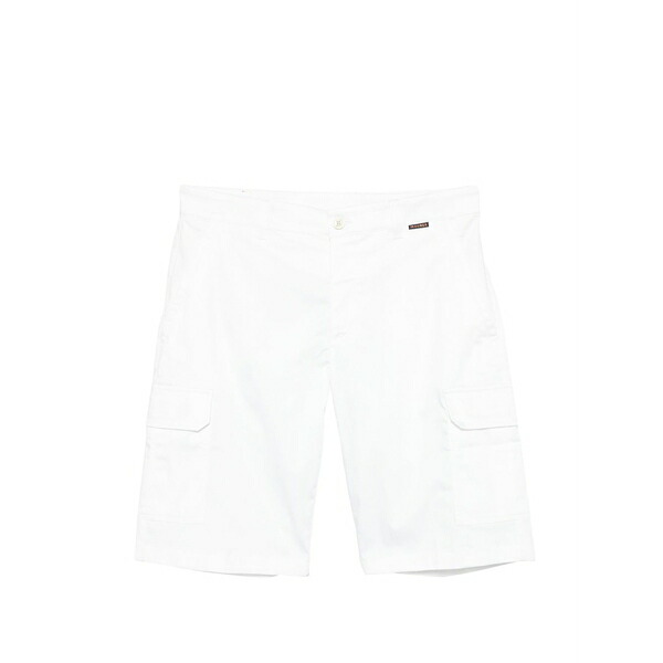 ムーレー メンズ カジュアルパンツ ボトムス Cargo pocket shorts White|asty