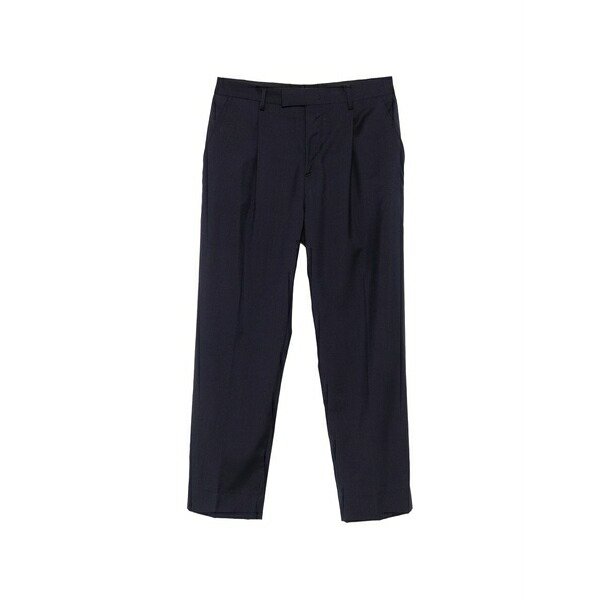 ロウブランド メンズ 心地好いズボン下 ボトムス Kim pleated trousers Blue