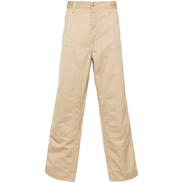 鉄道車両ハート型 メンズ 心地よいズボン下 ボトムス Double knee straight-leg trousers Neutrals