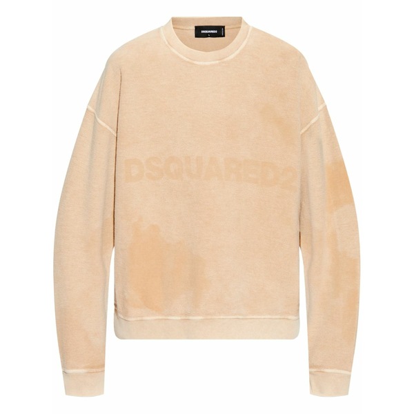 ディースクエアード メンズ パーカー・スウェットシャツ アウター Logo-print sweatshirt  Neutrals