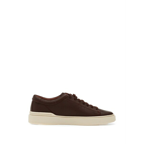 クラークス メンズ スニーカー シューズ Craft swift leather sneakers Brown