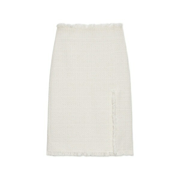 エムエスジイエム レディース スコート ボトムス Frayed slit MIDI skirt Neutrals