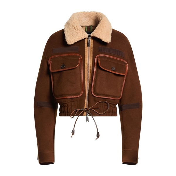 【貨物輸送無料】 ディースクエアード レディース 上衣＆上衣 アウター Jackets Brown レディースファッション-コート・ジャケット