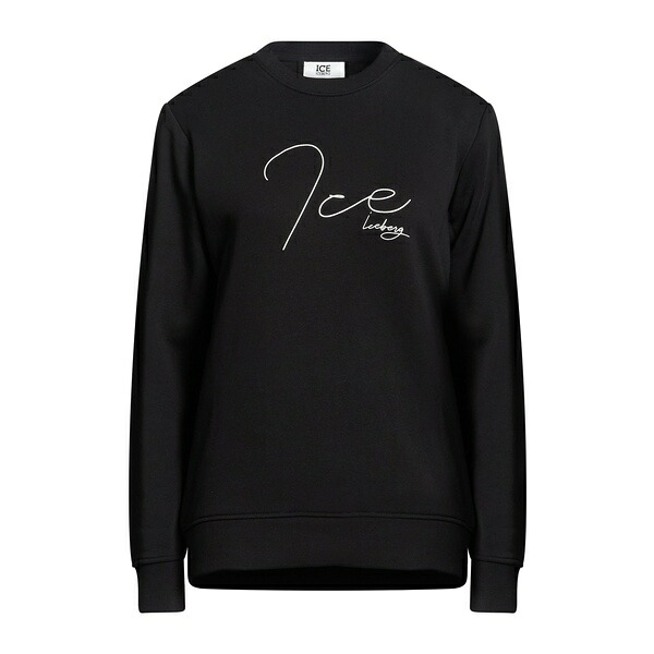 【送料無料】 アイスバーグ レディース パーカー・スウェットシャツ アウター Sweatshirts Black｜asty