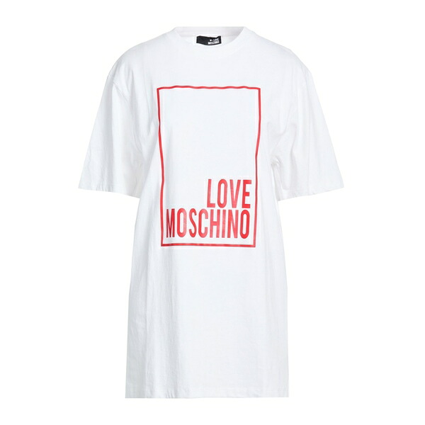 【貨物輸送無料】 モスキーノ レディース プルオーバー トップス T-shirts White