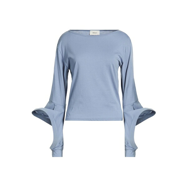 【貨物輸送無料】 ヴィコロ レディース ティーシャツ トップス T-shirts Blue レディースファッション-トップス-Tシャツ・カットソー