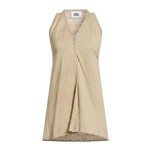 【貨物輸送無料】 アルファス テューディオ レディース ジレー アウター Cardigans Beige