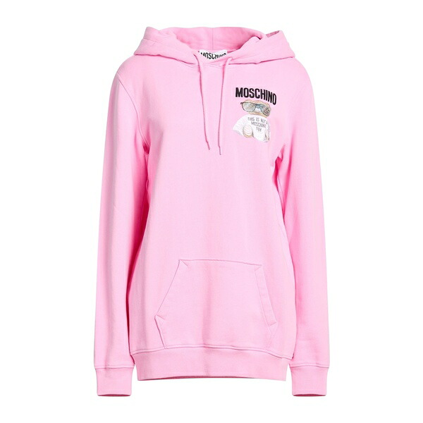 【貨物輸送無料】 モスキーノ レディース パーカー・スウェットシャツ アウター Sweatshirts Pink