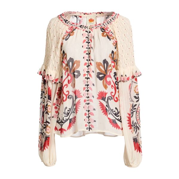 【送料無料】 ファーム リオ レディース Tシャツ トップス Tops White|asty