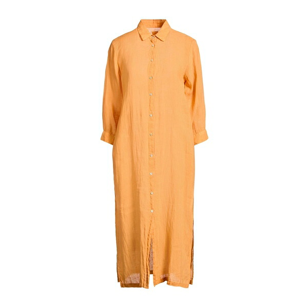【送料無料】 １２０％リノ レディース ワンピース トップス Midi dresses Yellow｜asty