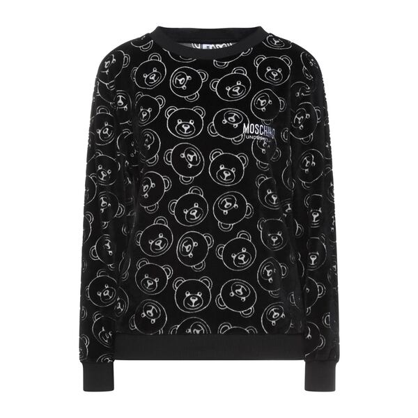 【貨物輸送無料】 モスキーノ レディース パーカー・スウェットシャツ アウター Sweatshirts Black