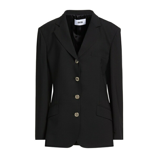 【送料無料】 グリフォーニ レディース ジャケット＆ブルゾン アウター Blazers Black｜asty