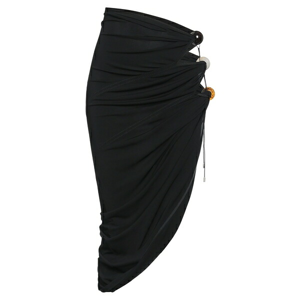 【送料無料】 ジャクエムス レディース スカート ボトムス Maxi skirts Black|asty