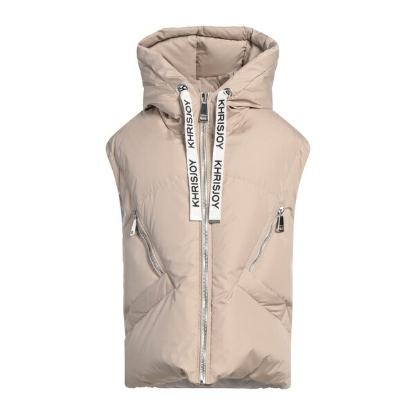 【送料無料】 クリスジョイ レディース ジャケット＆ブルゾン アウター Vests Beige｜asty