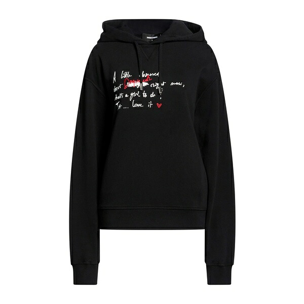 【貨物輸送無料】 ディースクエアード レディース パーカー・スウェットシャツ アウター Sweatshirts Black