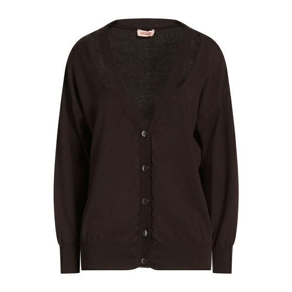 【貨物輸送無料】 コンタット レディース ジレー アウター Cardigans Brown