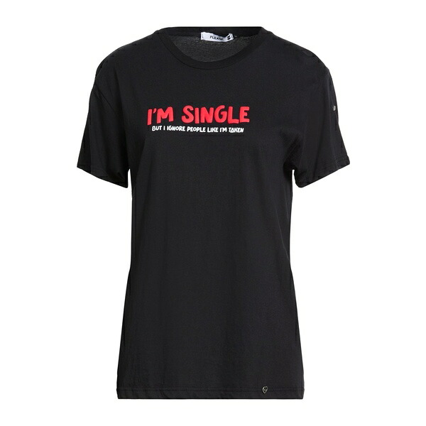 【送料無料】 プリーズ レディース Tシャツ トップス T-shirts Black|asty