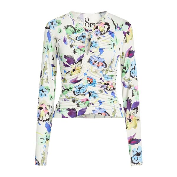 【送料無料】 エイト・ピーエム レディース Tシャツ トップス Tops White｜asty