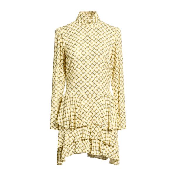 【送料無料】 エリザベスフランキ レディース ワンピース トップス Mini dresses Yellow|asty