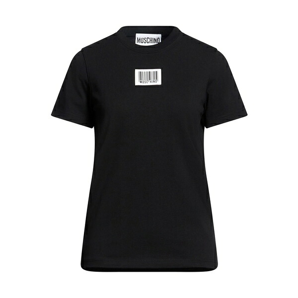 【貨物輸送無料】 モスキーノ レディース プルオーバー トップス T-shirts Black