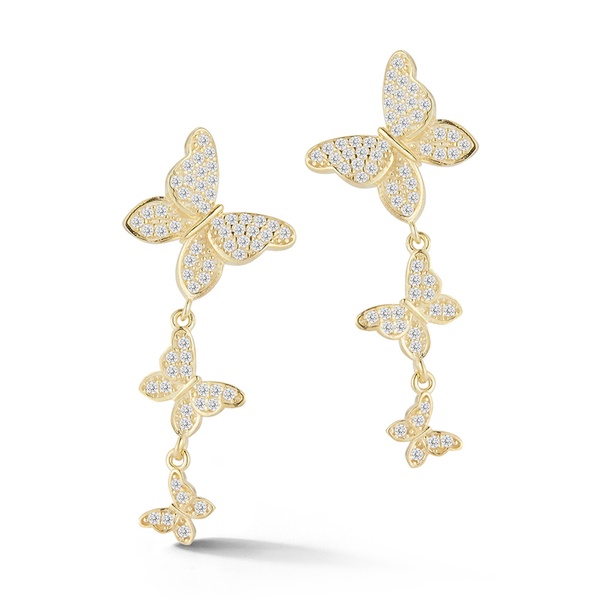 ピアス スフラミラノ レディース ピアス イヤリング アクセサリー Gold Vermeil Butterfly Drop Earrings Yellow Gold Asty