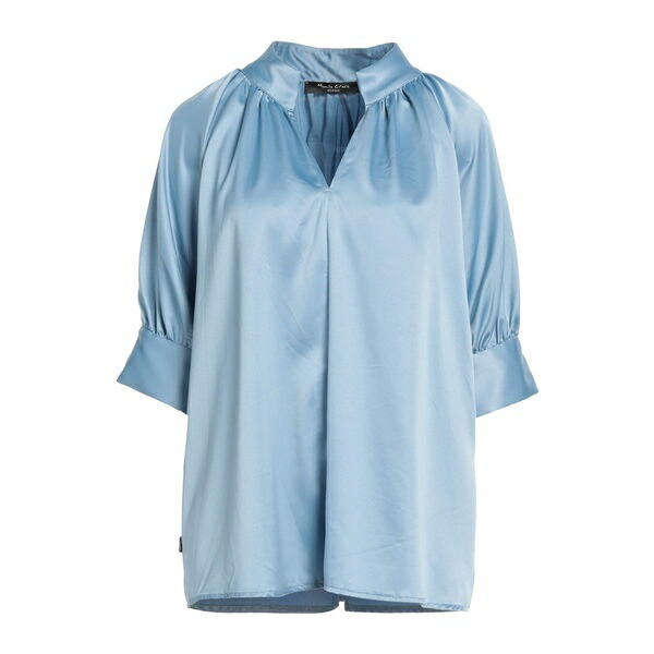 【送料無料】 マニラグレース レディース Tシャツ トップス Tops Azure