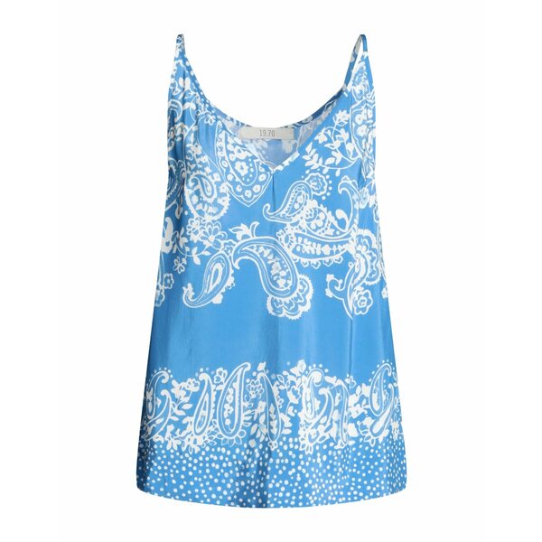 【送料無料】 ナインティーン セブンティ レディース Tシャツ トップス Tops Azure