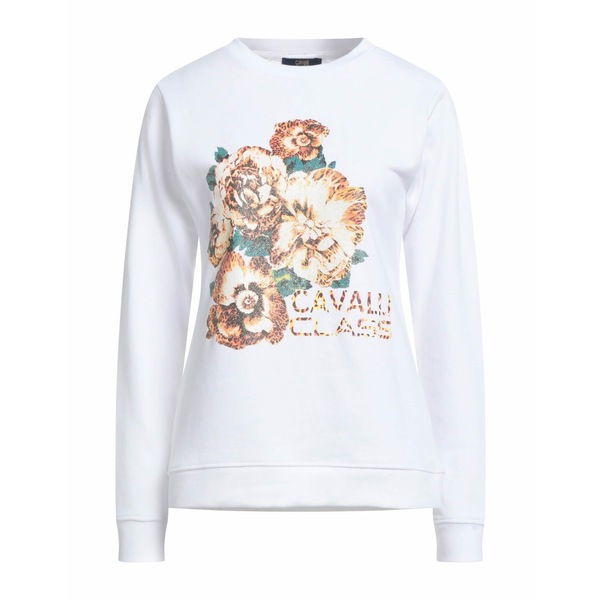 【貨物輸送無料】 ロベルトカヴァリ レディース パーカー・スウェットシャツ アウター Sweatshirts White