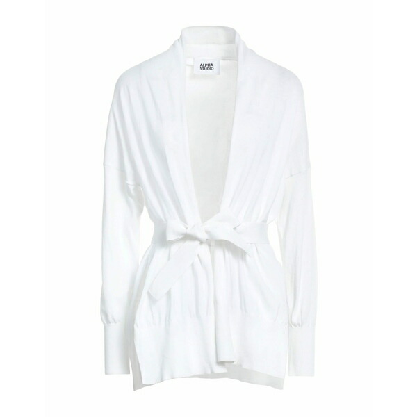 【送料無料】 アルファス テューディオ レディース カーディガン アウター Cardigans White