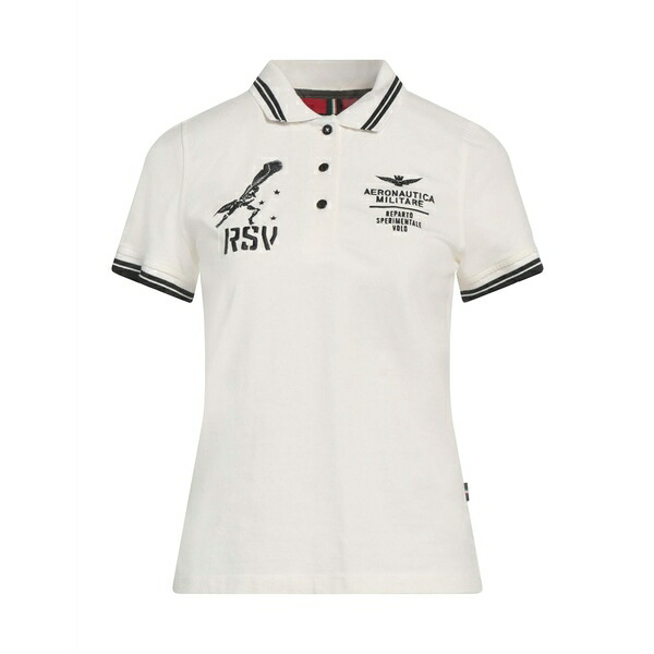 【送料無料】 アエロナウティカ ミリターレ レディース Tシャツ トップス Polo shirts White