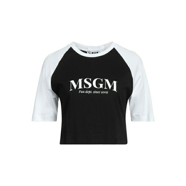 【送料無料】 エムエスジイエム レディース Tシャツ トップス T-shirts Black