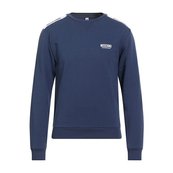 【送料無料】 モスキーノ メンズ パーカー・スウェットシャツ アウター Sweatshirts Blue