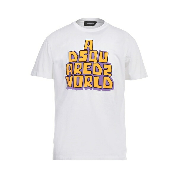 【送料無料】 ディースクエアード メンズ Tシャツ トップス T-shirts White|asty