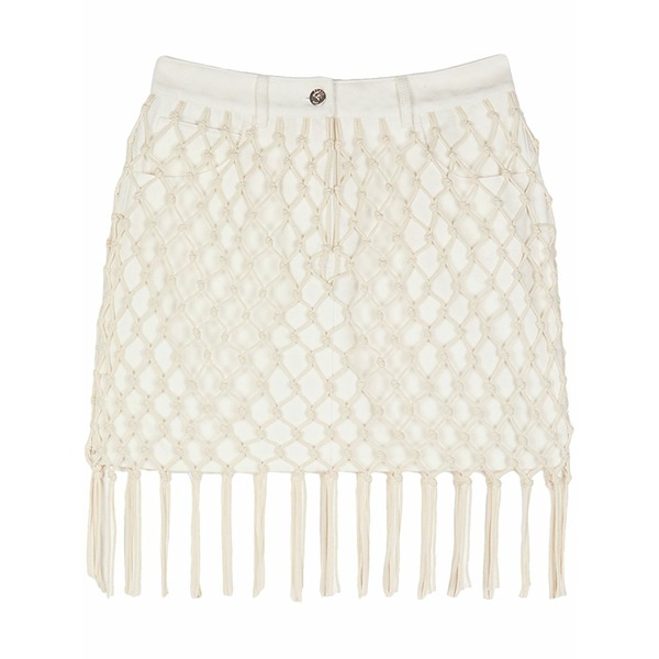 ポーツ 1961 レディース スカート ボトムス Weaving-inspired skirt  White