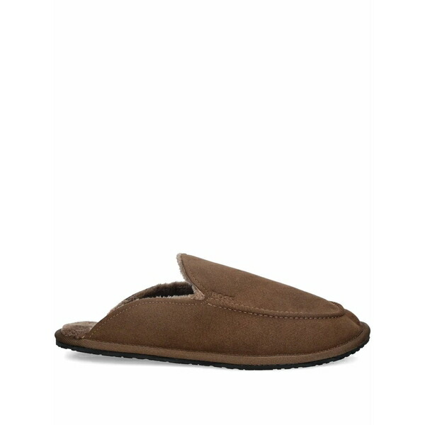 主任者 メンズ サンダル シューズ Msfr topstitched slippers Brown