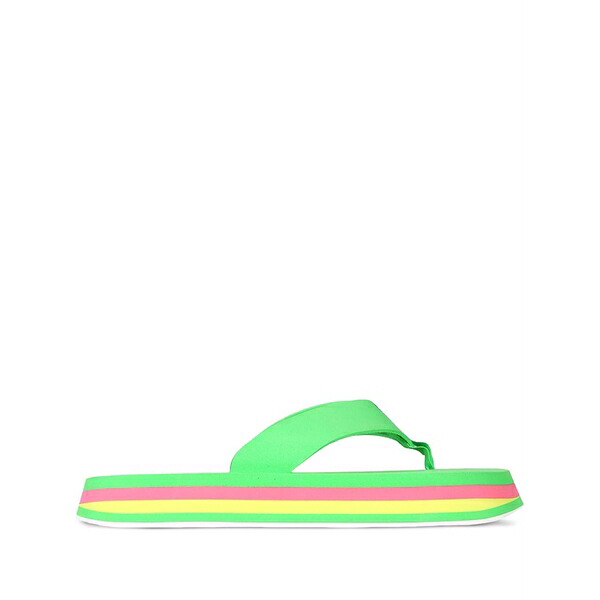 エムエスジイエム レディース サンダル シューズ Striped slides Green|asty